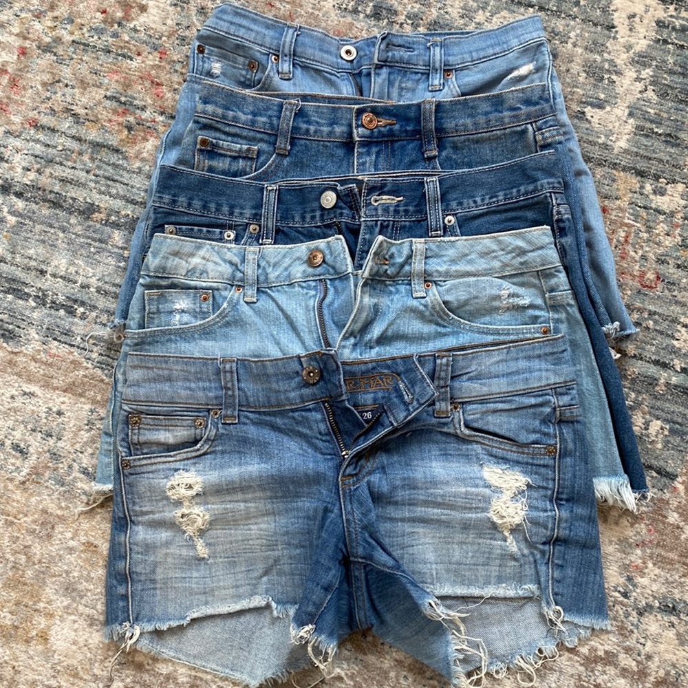 Denim Cut-offs in Lot of Five